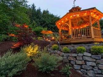 Lit Up Gazebo