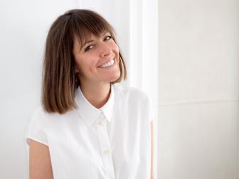 As seen on Restored by the Fords, Leanne Fords pictured in the newly renovated interior living in the Yanakos house 