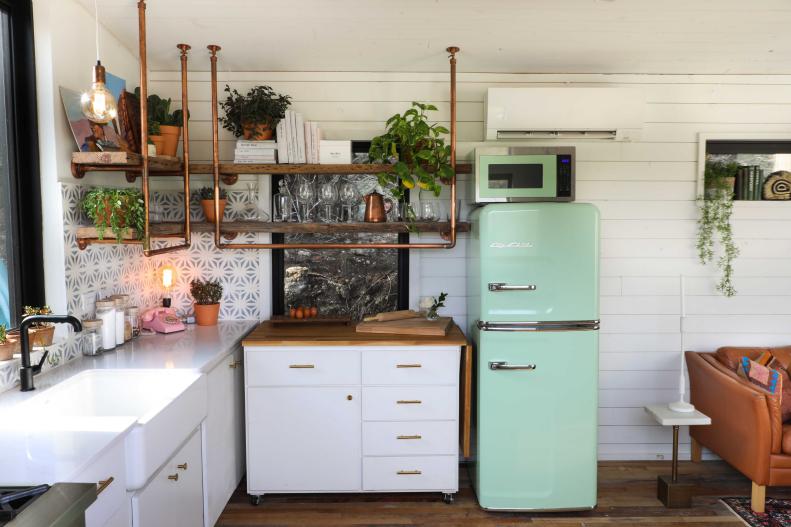 Boho Kitchen in Tiny Home