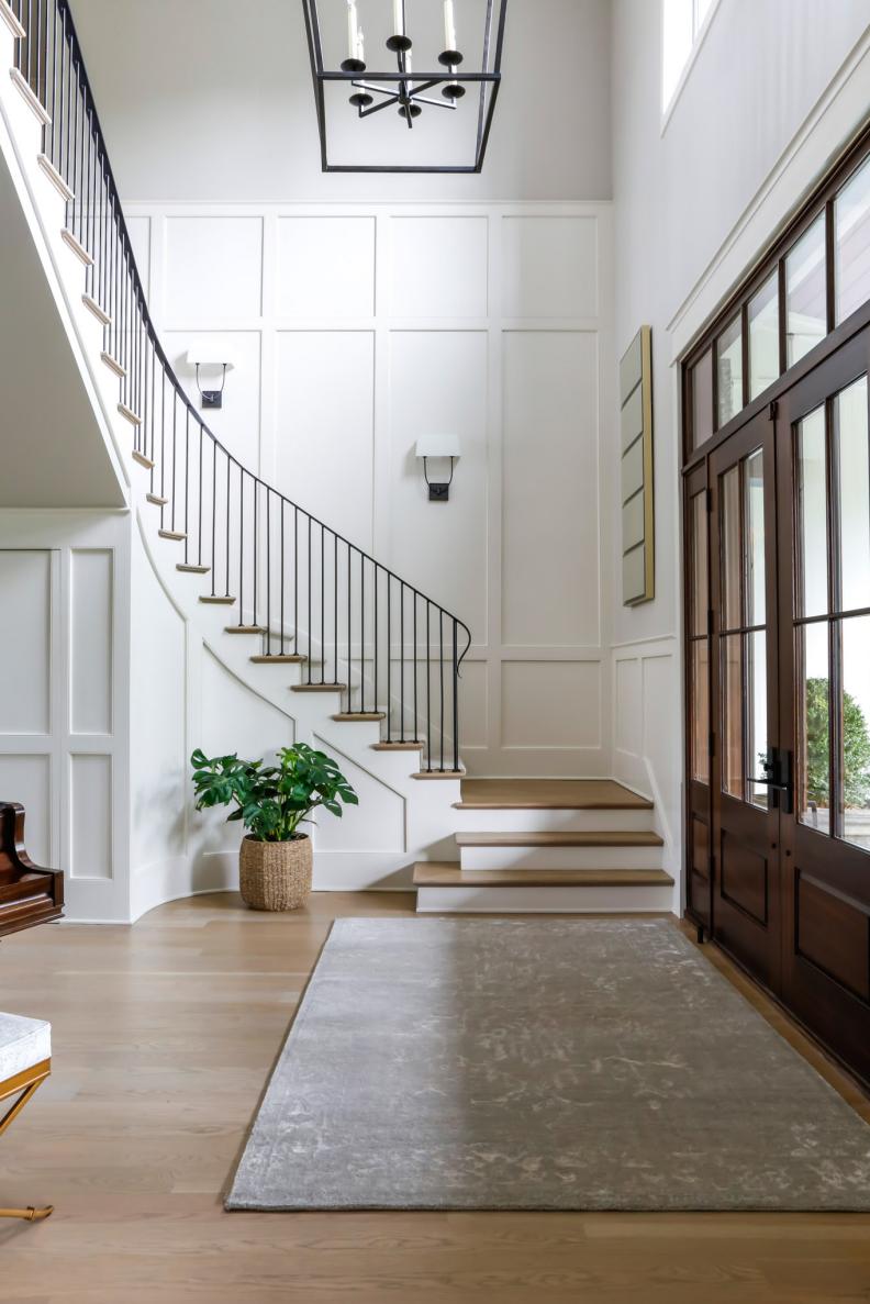 White Foyer With Staircase