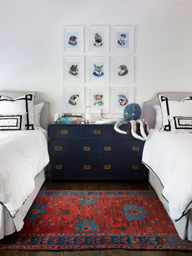 Kid's Bedroom With Framed Art