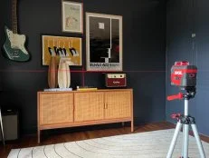 A Gallery Wall Aligned With a Laser Level