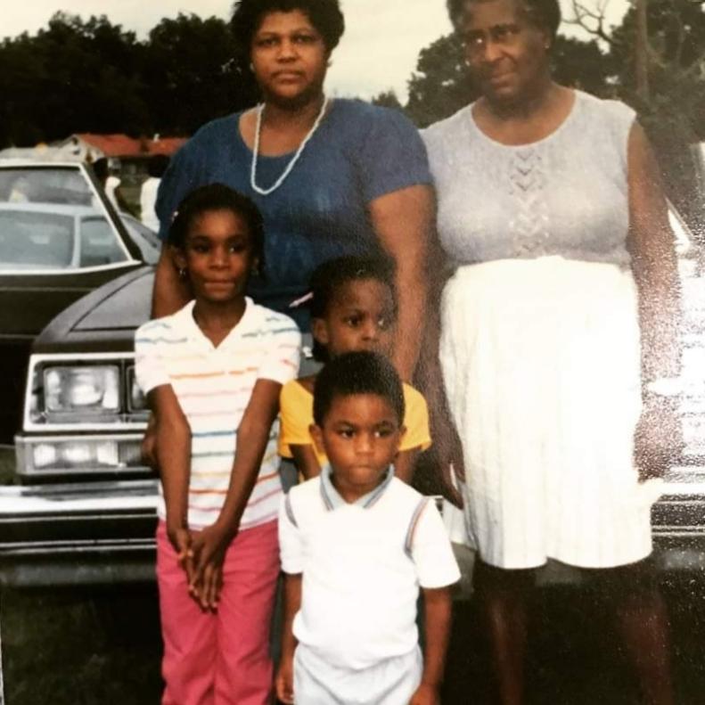 Kevin Copeland With His Mother And Siblings in Portsmouth, VA