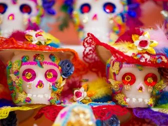 Candy skulls for the day of the dead in Mexico