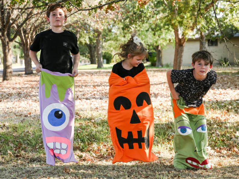 Halloween Potato Sack Races