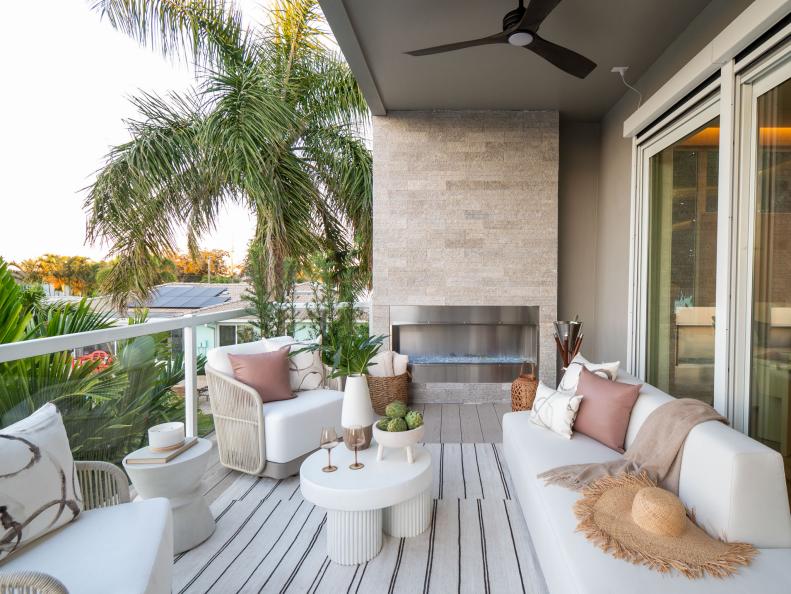 Bryan and Sarah's balcony after renovation, as seen on Rock the Block, season 5.