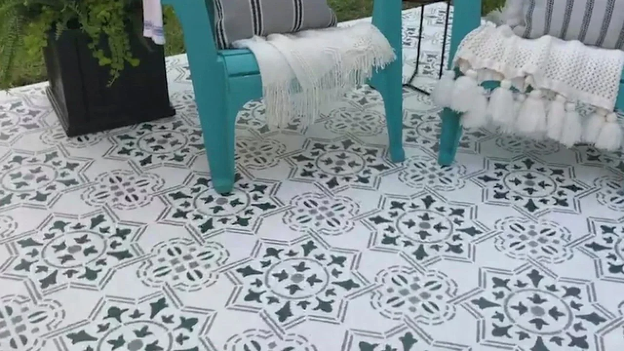 DIY Stenciled Patio