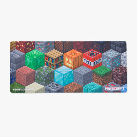 HIGROUND X MINECRAFT RANDOM BLOCKS MOUSEPAD - FRONT