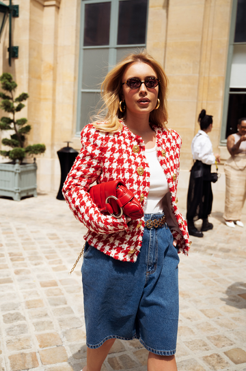 a woman wearing sunglasses