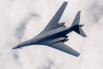 a b 1b lancer bomber out of edwards air force base, california, flies in the skies over southern california, feb 15, 2024 air force photo by richard gonzales