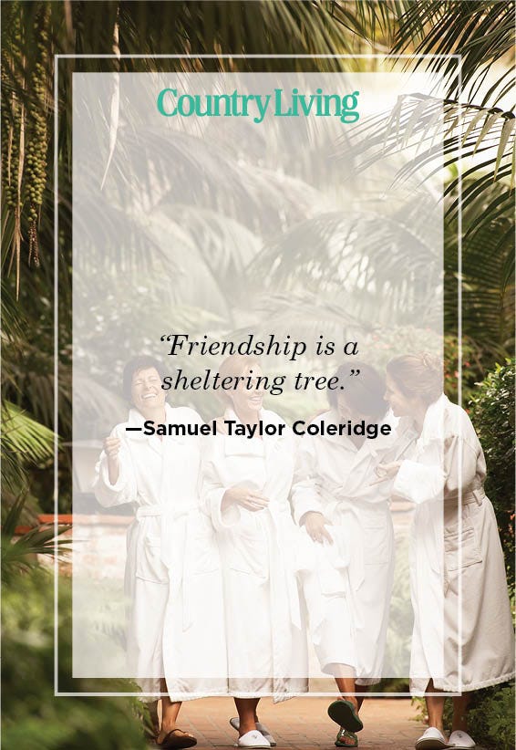 best friends quotes with best friends at a spa in white robes walking