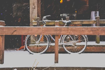 bicycle in snowy weather