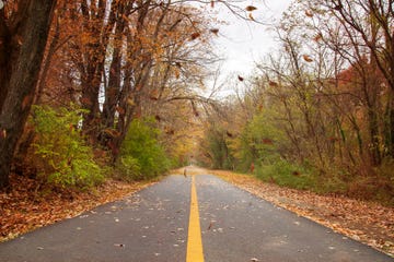 w and od bicycle path in fall in virginia