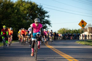 race photo from alpine loop gran fondo 2021