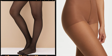 a woman's legs in tights