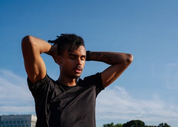 man tired during run