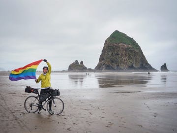 mikah meyer outside safe space oregon bike tour