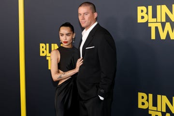 channing tatum and zoe kravitz walk the red carpet together