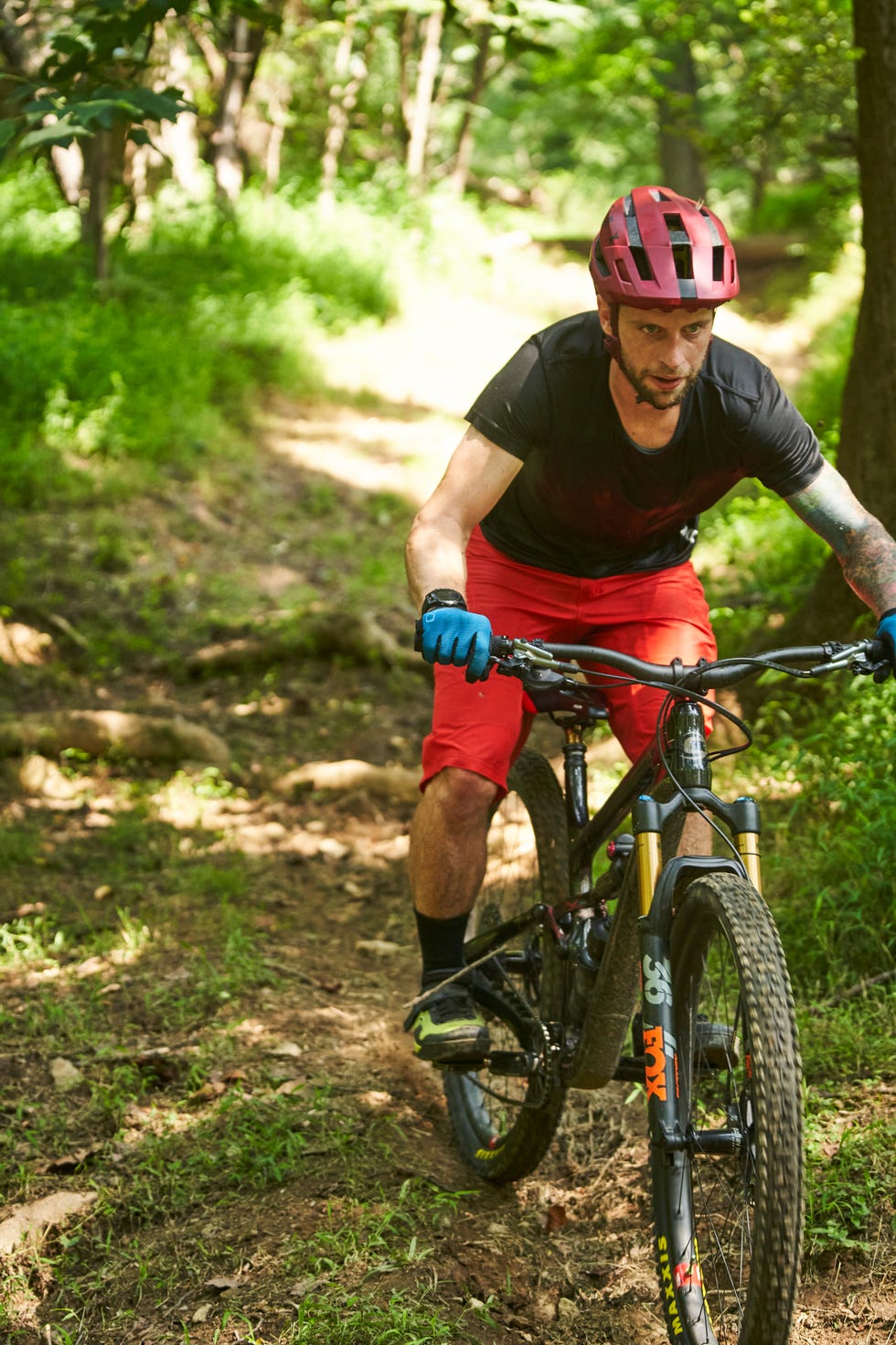 dan becker riding the one up carbon mtn bike