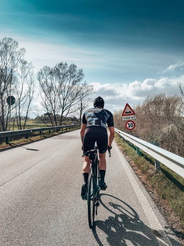 cyclist rear view