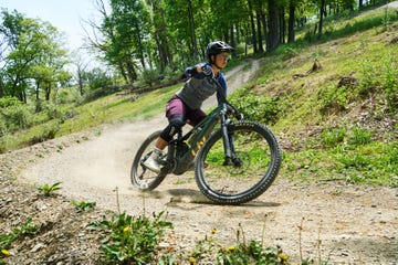 rosael torres riding a liv ebike in trexler game preserve