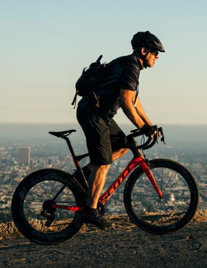 bicycling member eric anest riding a scott bike