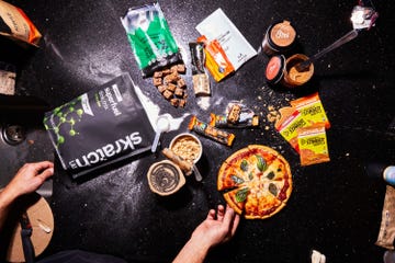 a variety of foods on a table