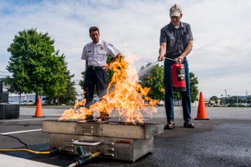 fire extinguisher, fire fighting, fire