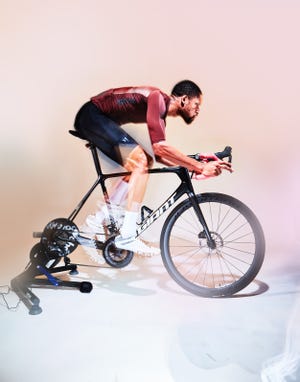 ftp test workout on bicycling trainer