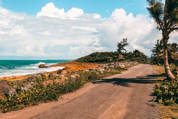 peaceful tropical coast with nice views from puerto rico pinones la posita beach