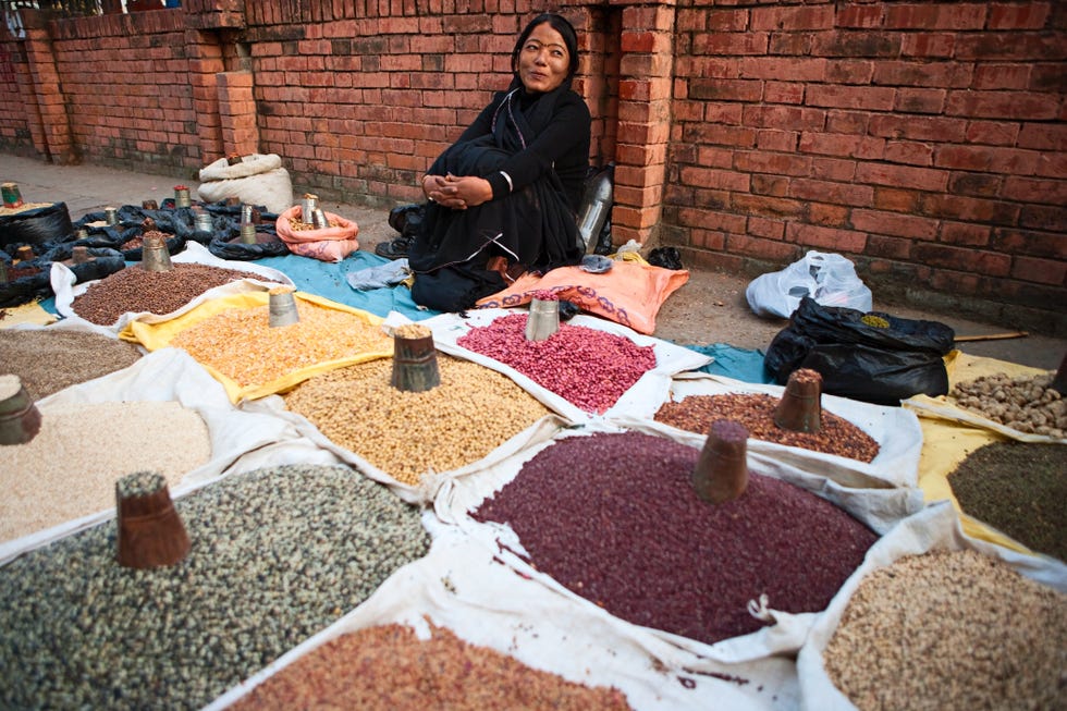 Asian street seller