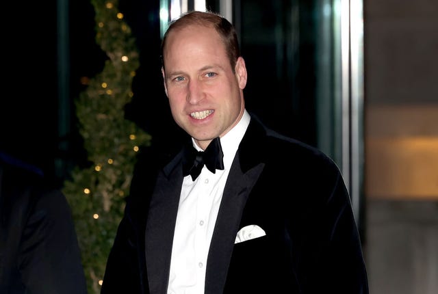 london, england february 07 prince william, prince of wales waves as he attends londons air ambulance charity gala dinner, where he will meet crew members, former patients and supporters, before delivering a short speech on february 07, 2024 in london, england photo by chris jacksongetty images