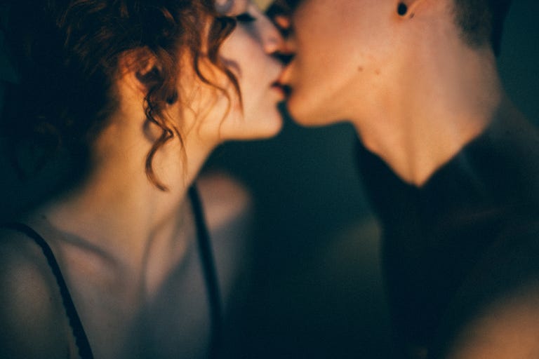 portrait of young heterosexua couple resting at home