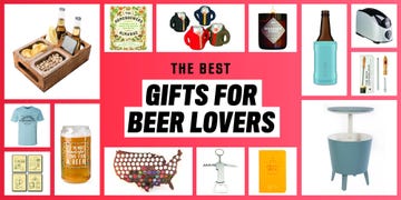 the best gifts for beer lovers, candles, koozie, chillder, side table, opener, map with bottle caps