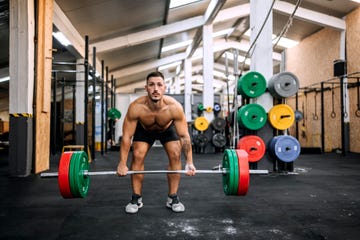 guy exercising in the cross training facility