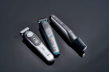 a photoshoot of our best tested body groomers featuring braun panasonic and gillette