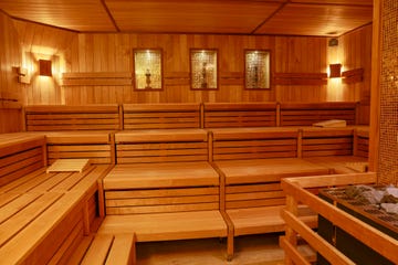 interior of a sauna