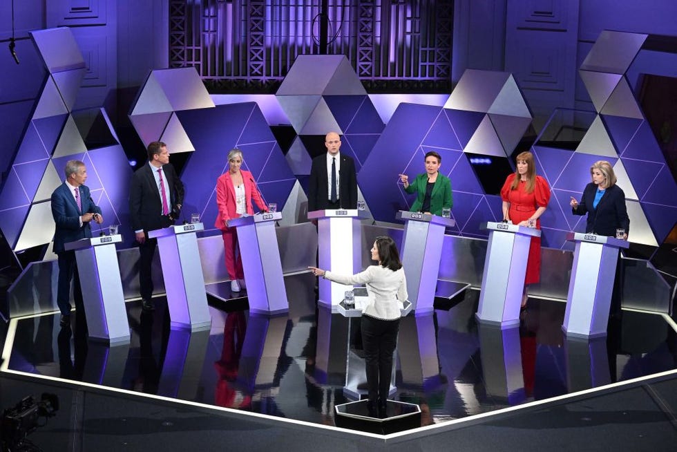 a bbc debate between the 7 key political parties