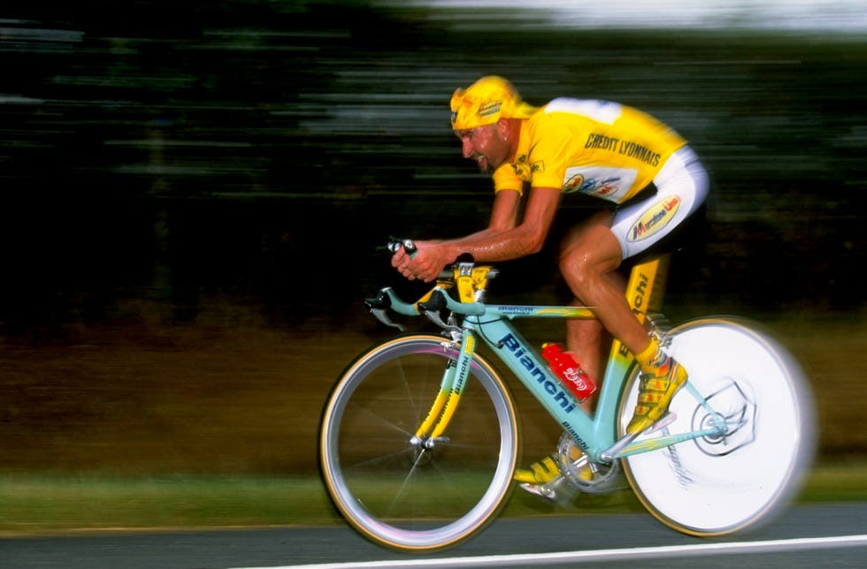 marco pantani of italy and the mercatone team