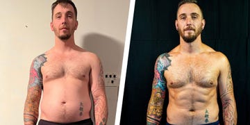 before and after weight loss shirtless