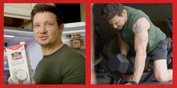 jeremy renner gym and fridge