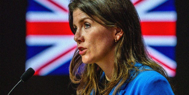 michelle donelan a conservative mp gives a speech