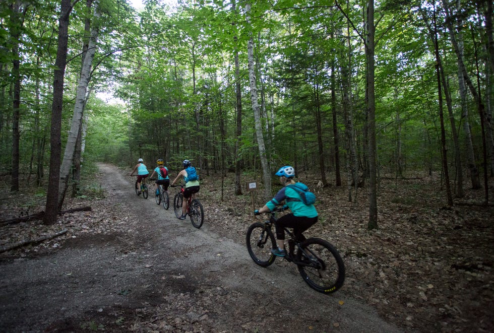 Mountain biking at Bradbury Mountain State Park