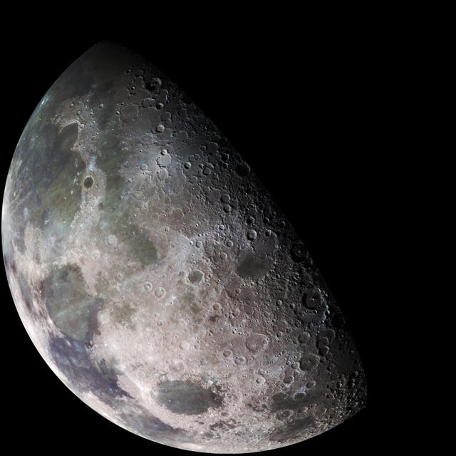 moon north polar mosaic, color