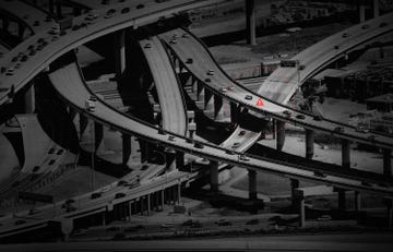 aerial photograph, emeryville crescent i 80 i 880 i 580 freeway interchange alameda california