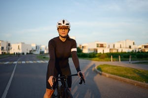 portrait of woman bicyclist