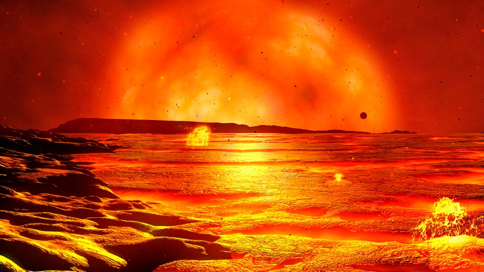 red giant sun, illustration