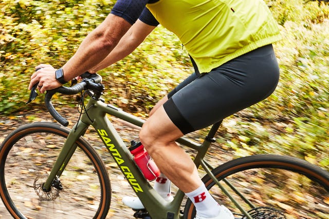 a man riding a bicycle