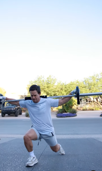 a man doing a handstand