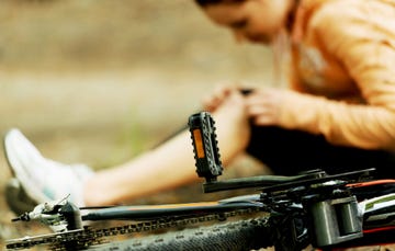 fallen cyclist